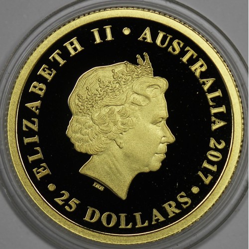 98 - Australia 2017 proof sovereign of $25. Struck to the same specification as UK sovereigns being 22ct ... 