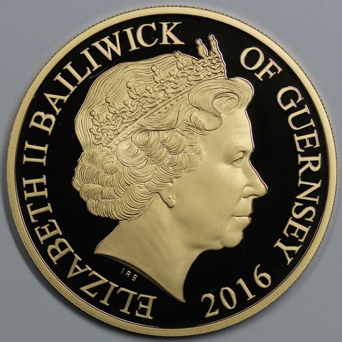 94 - 2016 £5 Gold Proof, Jersey, 