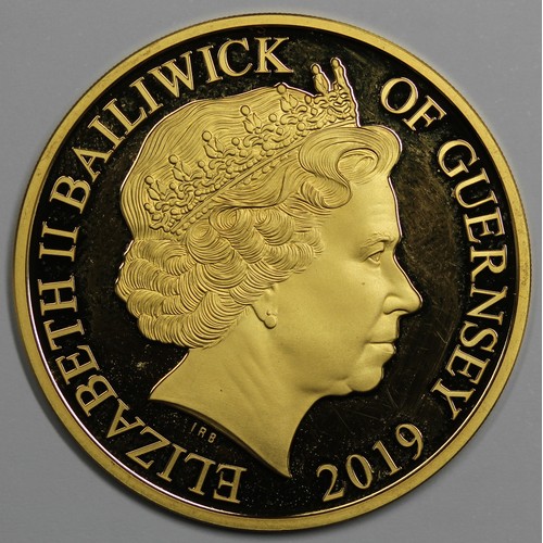 96 - 2019 £5 Gold Proof, Guernsey, 