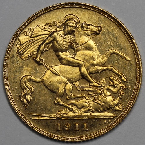 69 - 1911 Proof Half Sovereign, George V. An attractive and eye-catching example; the fields vibrant if s... 