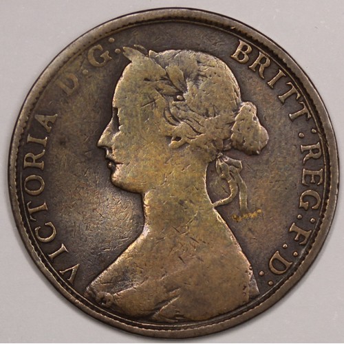 17 - 1862 Half Penny, Victoria. Die letter A to left of lighthouse (Freeman 290A). Fair and with a very s... 