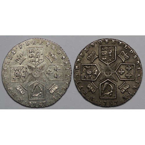 27 - 1787 Sixpence (2), George III with both semée and no semée types included. The pair bo... 