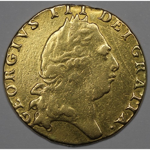 67 - 1798 Guinea, George III, with spade reverse. Ex-mount though generally well removed. 