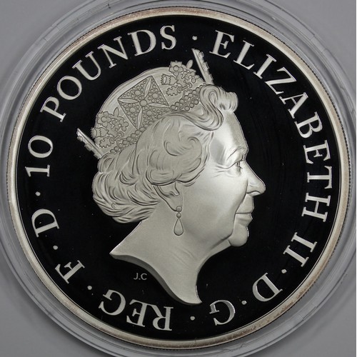 129 - 2018 Four Generations of Royalty 5oz Silver Proof £10 coin. A spectacular piece by reverse des... 