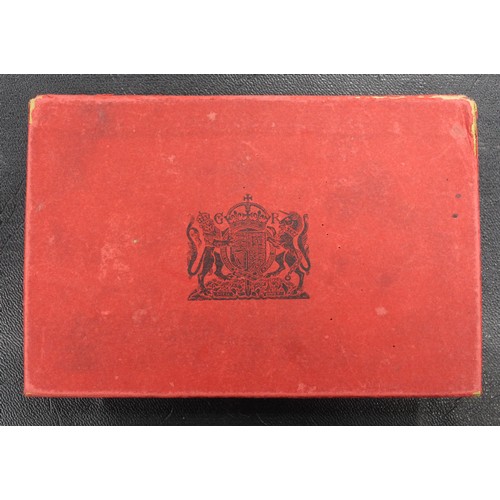 64 - 1927 Proof Set, George V, in original red case. A few obverse spots on crown to florin. Regardless a... 