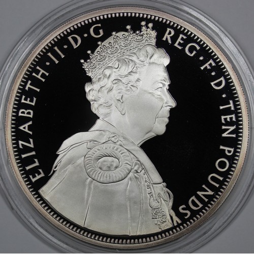 130 - 2012 Diamond Jubilee 5oz Silver £10 coin. A superb issue seldom offered. Engraved by Ian Rank-... 