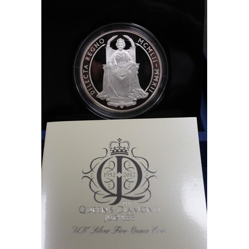 130 - 2012 Diamond Jubilee 5oz Silver £10 coin. A superb issue seldom offered. Engraved by Ian Rank-... 