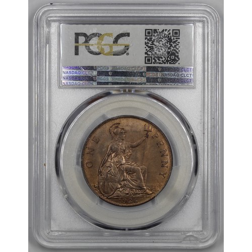 19 - 1926 Penny, George V. Graded PCGS MS66RB. The single finest known across both US grading houses and ... 