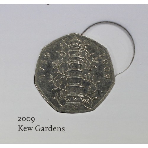 209 - The Great British Coin Hunt 50p collectors album, complete including Kew Gardens 50p. All good condi... 