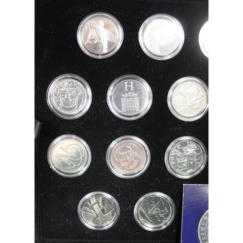 207 - 2018 A to Z 10p collection including completer medal. The collection is housed n a Royal Mint case t... 