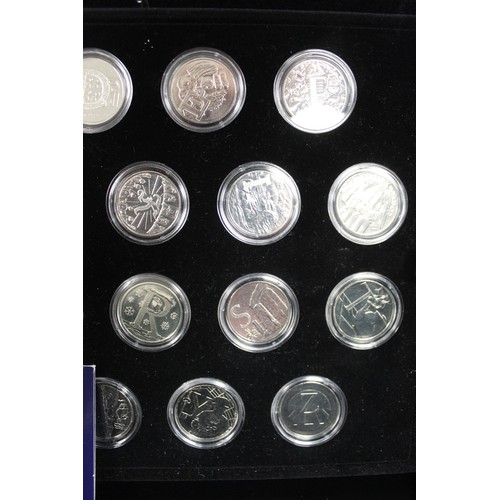 207 - 2018 A to Z 10p collection including completer medal. The collection is housed n a Royal Mint case t... 