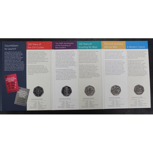 174 - 2019 British Culture Set commemorating 50 years of the 50p and including the reissued Kew Gardens 50... 