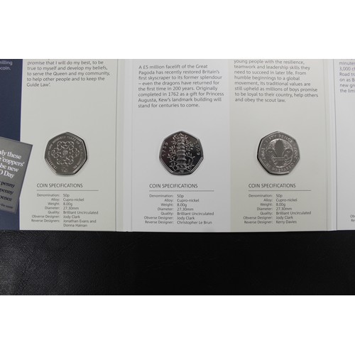 174 - 2019 British Culture Set commemorating 50 years of the 50p and including the reissued Kew Gardens 50... 