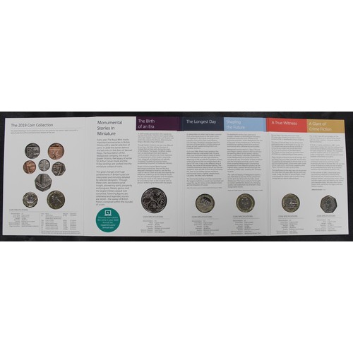 173 - 2019 BUNC year set (13 coins). Outer box with a few knocks otherwise as issued in Royal Mint packagi... 