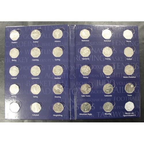 205 - A set of Olympic 50p coins in 