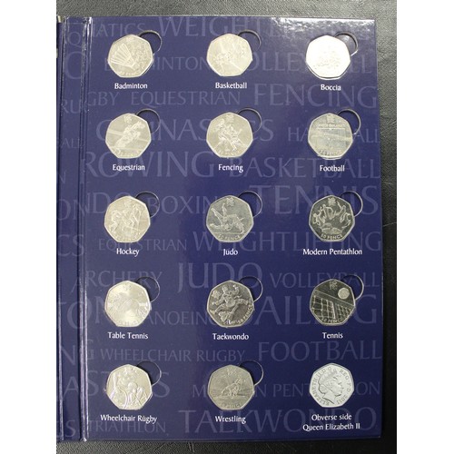 205 - A set of Olympic 50p coins in 