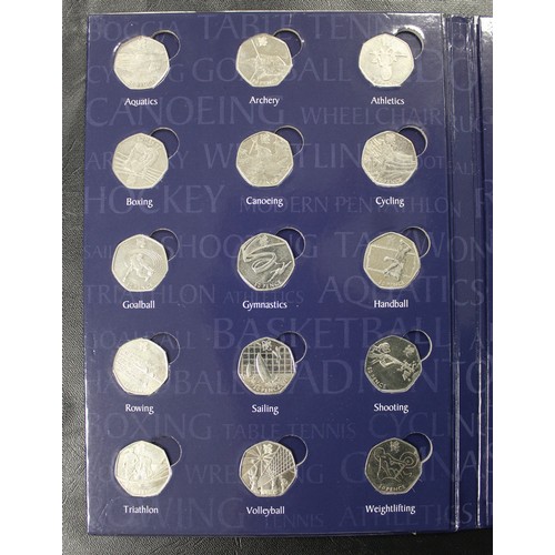 205 - A set of Olympic 50p coins in 