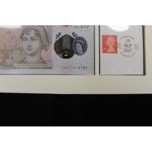 230 - Date stamped £5 note and £10 note. First Polymer bank notes. Both in a lovely presentation case. We ... 