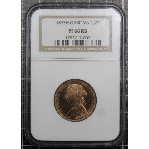 18 - 1875H PROOF Half Penny - 