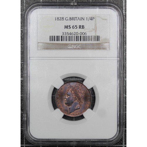 15 - 1828 Farthing NGC - 