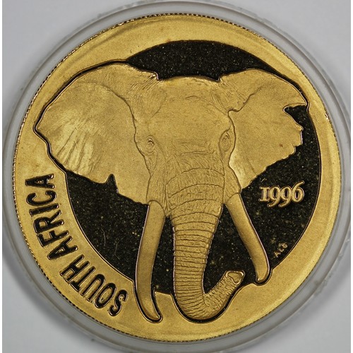 103 - South Africa Mint Gold 1oz Proof Elephant, 1996. Struck as part of the Natura series and limited to ... 