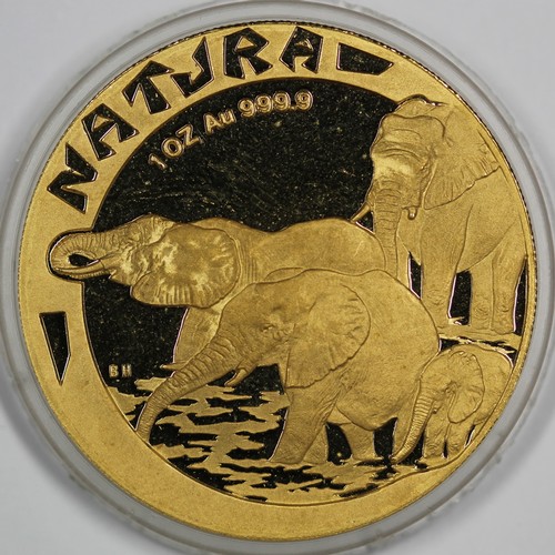 103 - South Africa Mint Gold 1oz Proof Elephant, 1996. Struck as part of the Natura series and limited to ... 