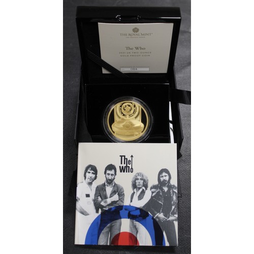 84 - The Who 2oz Gold Proof. In full and original Royal Mint packaging. As struck with some light hazing ... 