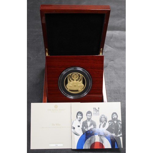 83 - The Who 5oz Gold Proof. In full and original Royal Mint packaging. Much as struck and with the wave ... 