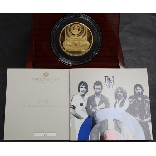 83 - The Who 5oz Gold Proof. In full and original Royal Mint packaging. Much as struck and with the wave ... 