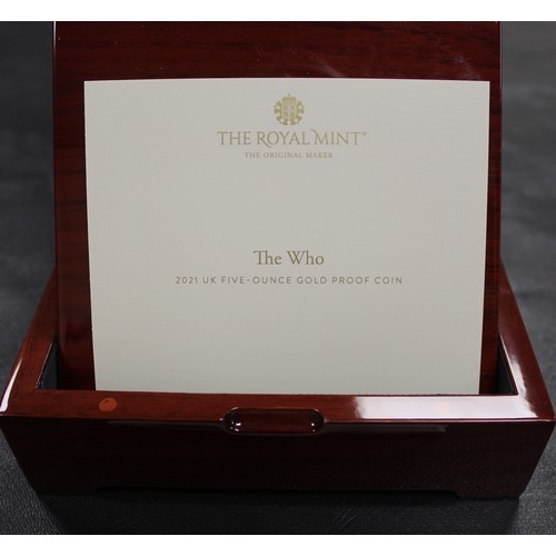 83 - The Who 5oz Gold Proof. In full and original Royal Mint packaging. Much as struck and with the wave ... 