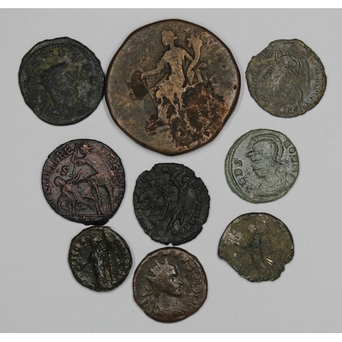 3 - Roman AE assortment including Marcus Aurelius sestertius. Mixed, mainly low grades.