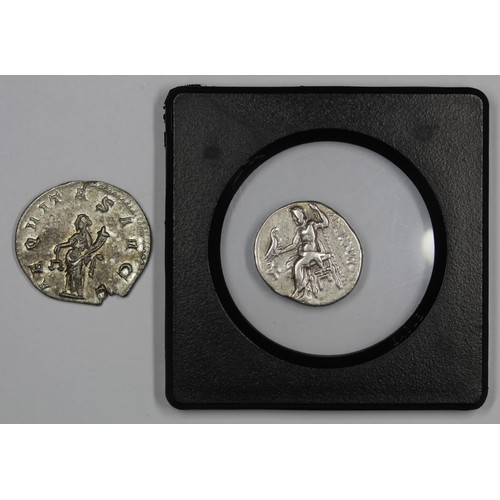 1 - Alexander the great silver drachm of Macedon 336-323BC. With COA from treasures.tv. Additionally one... 