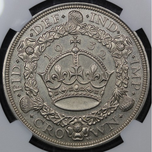 87 - 1932 Wreath Crown, George V (ESC 372, Bull 3641, S.4036). Graded NGC MS64, uncirculated, and the joi... 
