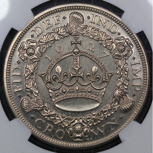 83 - 1927 Proof Crown, George V (ESC 367, Bull 3631, S.4036). Graded NGC PF64, aFDC, in a Coinery Collect... 