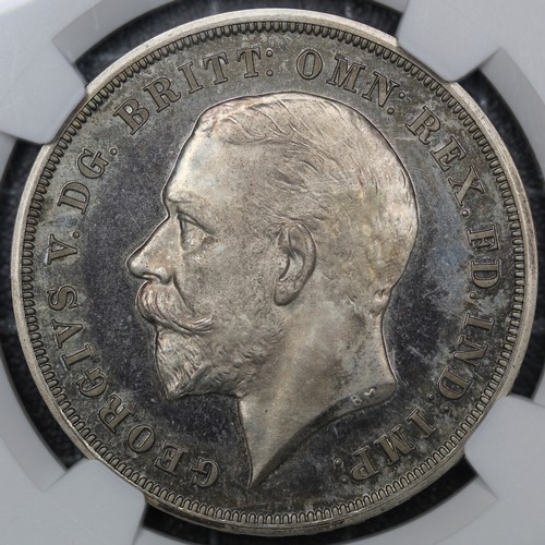 93 - 1935 Raised Edge Proof Crown, George V (ESC 378, Bull 3655, S.4048). Graded NGC PF65 Cameo and prese... 