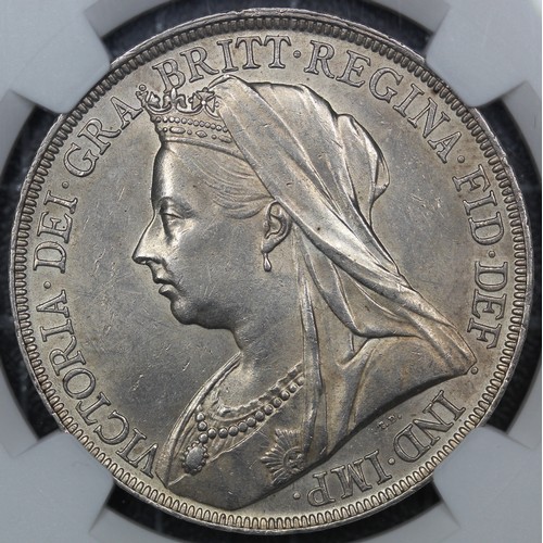 79 - 1898 Crown, Edge LXII, Victoria (ESC 315, Bull 2605, S.3937). Davies 527 (Dies 3+E). Graded MS61, gE... 