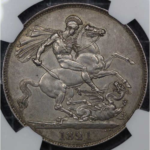 69 - 1821 Crown, Edge Secundo, George IV (Bull 2311, S.3805). WWP for William Wellesley Pole inverted und... 