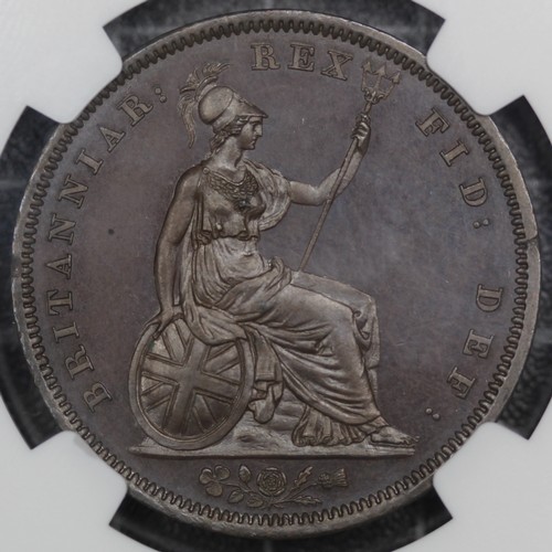 112 - 1826 Bronzed Proof Penny, George IV (Peck 1423, Reverse A, S.3823). Graded PF64BN and presented in a... 