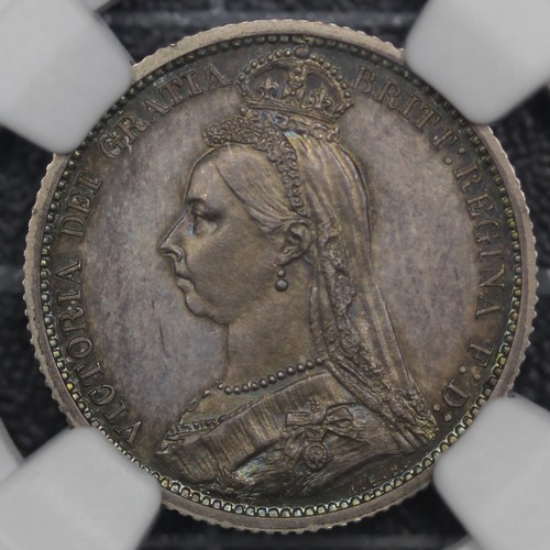 108 - 1887 Proof Sixpence, Victoria (ESC 1753, Bull 3268, S.3928).&nbsp; Graded NGC PF65, nFDC with superb... 