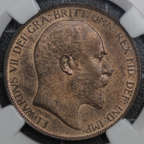 122 - 1903 Penny, Edward VII (Freeman 158, S.3990). Graded NGC MS64RB. A small spot by the eyebrow otherwi... 