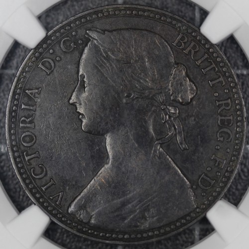 117 - 1860 Penny, Victoria (Freeman 7, Dies 1+C, S.3954). LCW below shield. Darkly toned. The plume on Bri... 