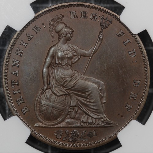 115 - 1839 Bronzed Proof Penny, Victoria (Peck 1479, S.3948). Graded NGC PF64BN and presented in a Coinery... 