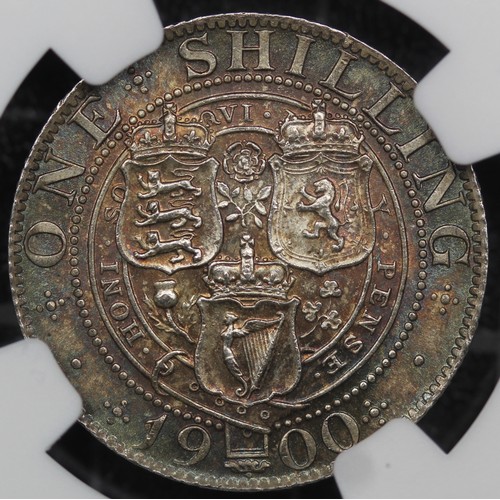 105 - 1900 Shilling, Victoria (ESC1369, Bull 3165, S.3940A). Graded NGC MS64, uncirculated or near, with l... 