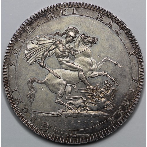 63 - 1819 Crown, Edge LIX, George III (ESC 215, Bull 2010, S.3787). aUNC with some hairlines. The fields ... 