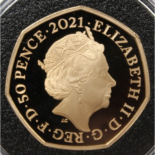 28 - 2021 Gold Proof 50p celebrating the 2020 Tokyo Olympics which was delayed due to the Global pandemic... 