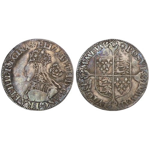 1069 - Elizabeth I (1558-1603) Milled Sixpence, 1562, mm. star. Tall narrow bust with plain dress, larger r... 