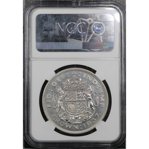 2052 - 1937 Crown, George VI. Graded NGC PF63. Small spot on neck, the obverse with attractive cameo. Brigh... 