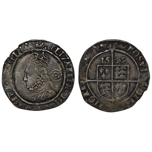 1073 - Elizabeth I (1558-1603) threepence, mm. coronet. A well struck example on a fairly full flan. Taller... 