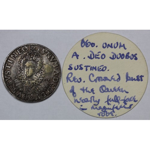 1072 - Elizabeth I (1558-1603) pattern groat, 1601, mm flower with 6 petals. Obv. UNUM A DEO DUOBUS SUSTINE... 