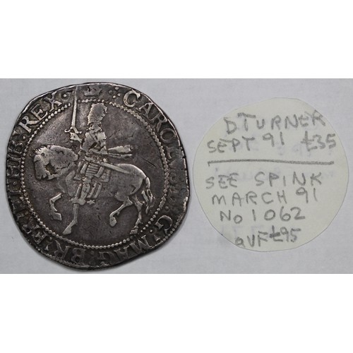 1092 - Charles I (1625-1649) halfcrown, mm. crown, c.1635-1636. Group III, type 3a1, ov. with scarf flying ... 